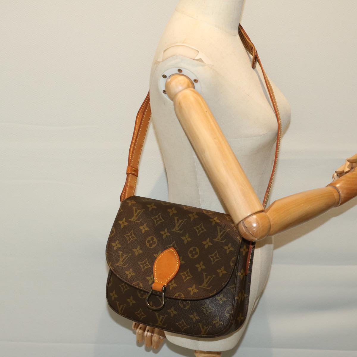 LOUIS VUITTON Monogram Saint Cloud GM Shoulder Bag Vintage M51242 Auth ar11468B