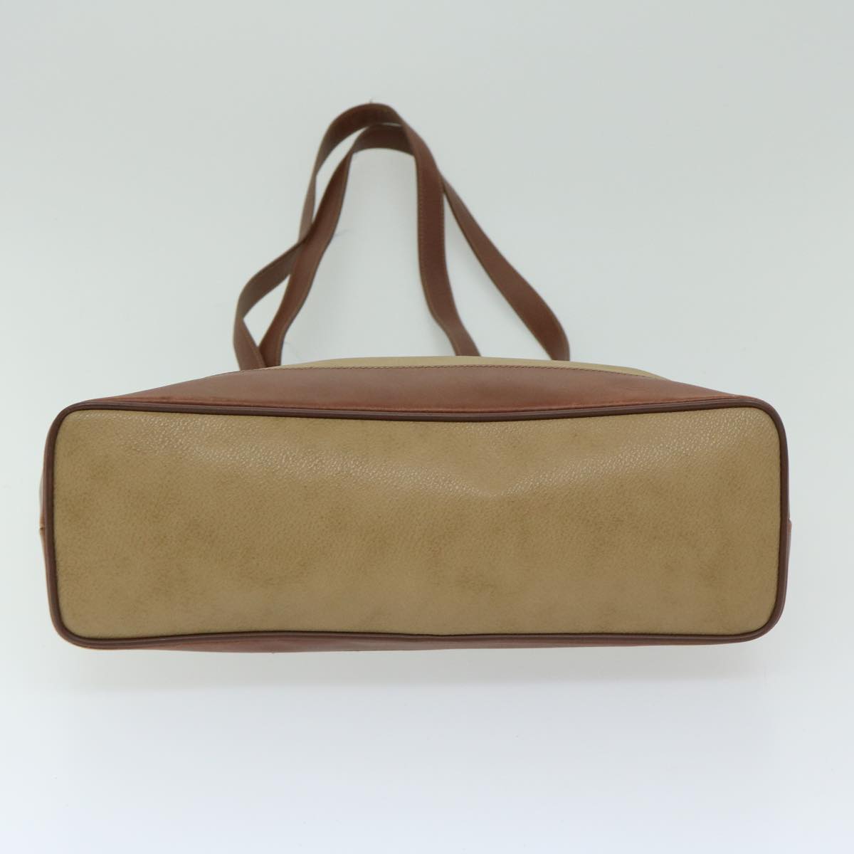 Burberrys Shoulder Bag PVC Beige Auth ar11499