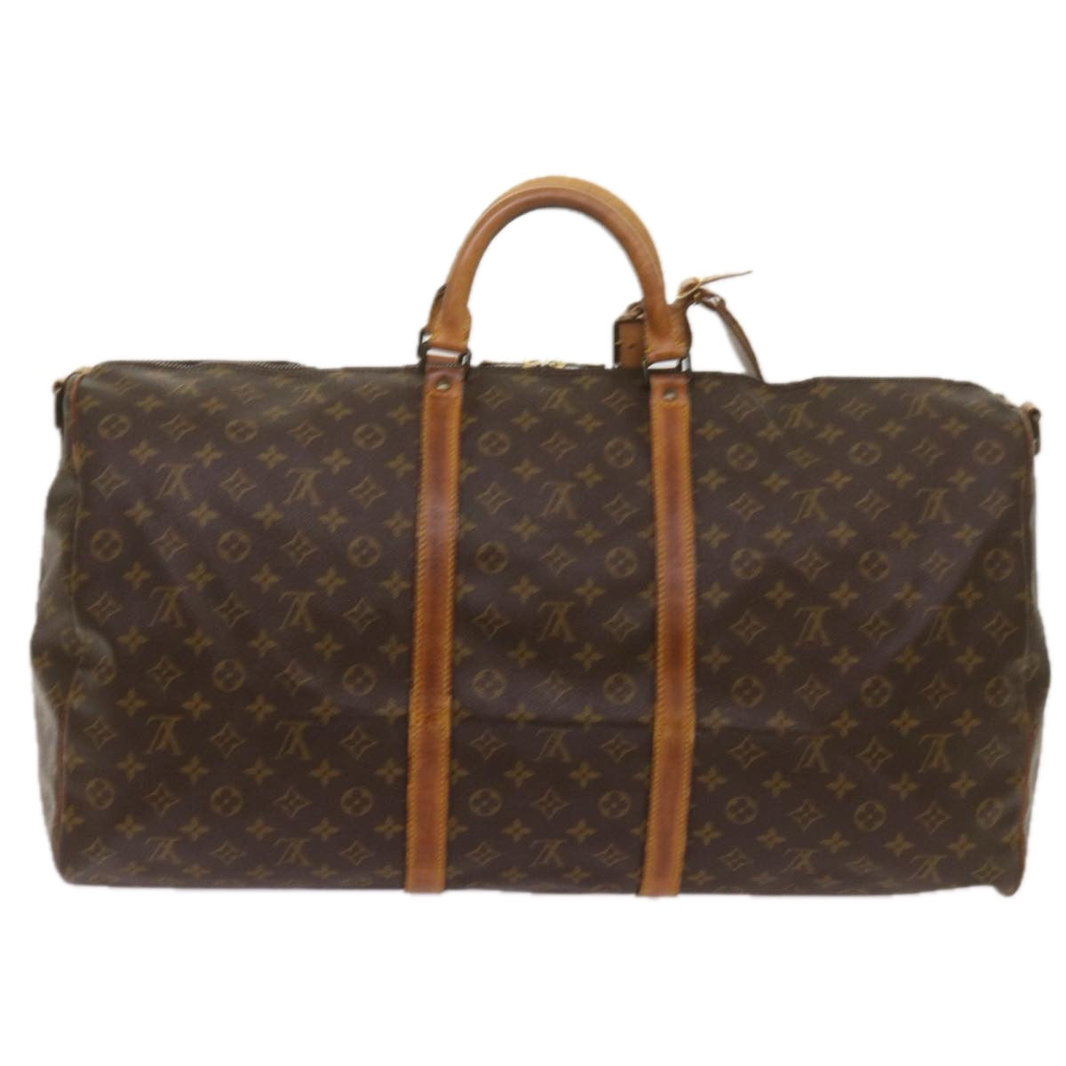 LOUIS VUITTON Monogram Keepall Bandouliere 60 Boston Bag M41412 LV Auth ar11505