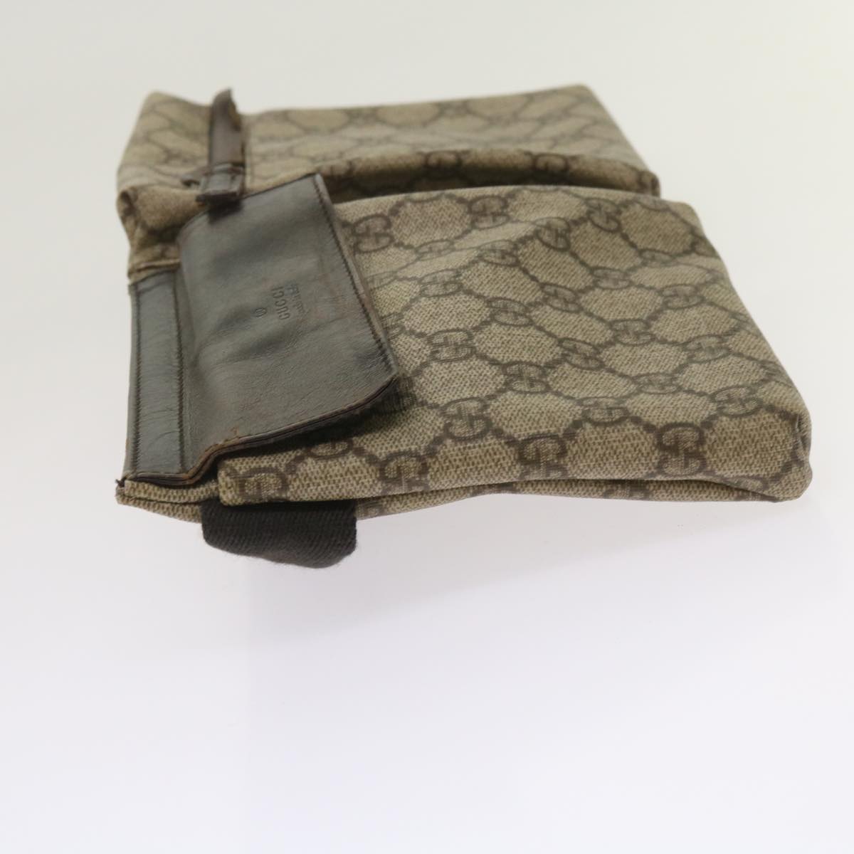 GUCCI GG Supreme Waist bag PVC Beige 28566 Auth ar11508