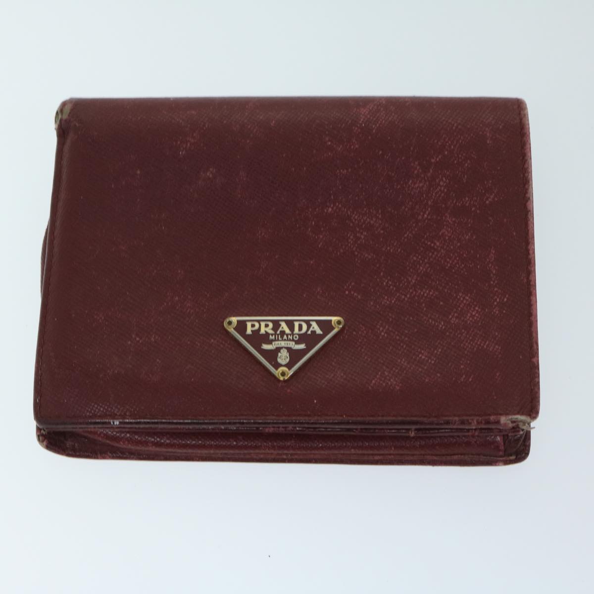 PRADA Wallet Leather nylon 8Set Black Red Brown Auth ar11556