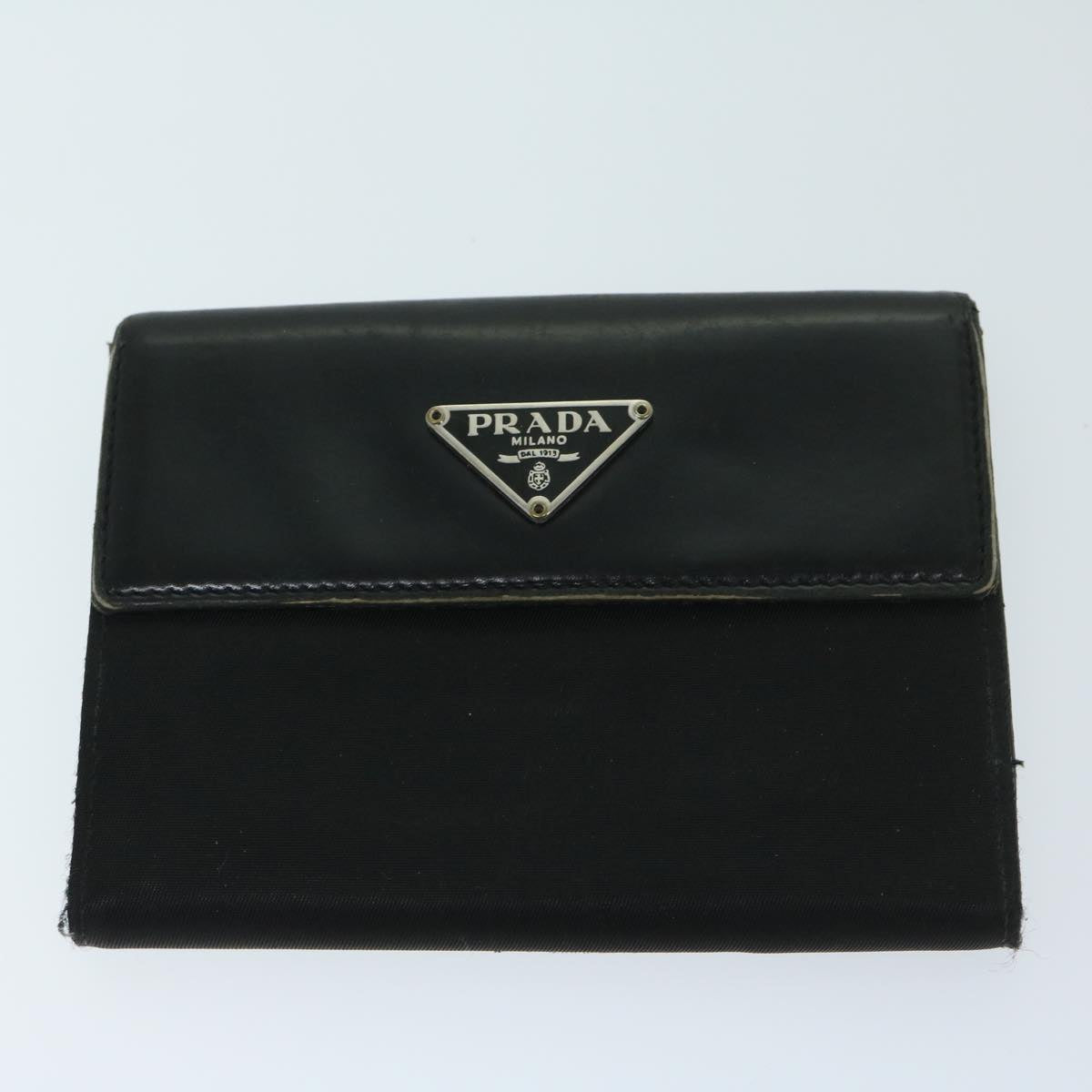 PRADA Wallet Leather nylon 8Set Black Red Brown Auth ar11556