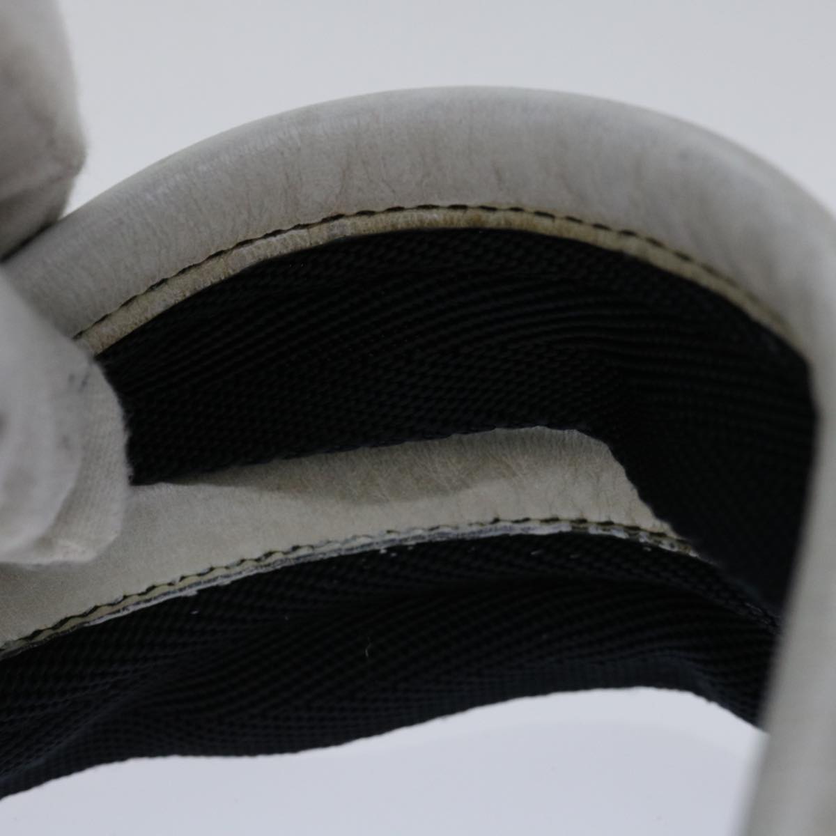 PRADA Hand Bag Leather White Auth ar11644B