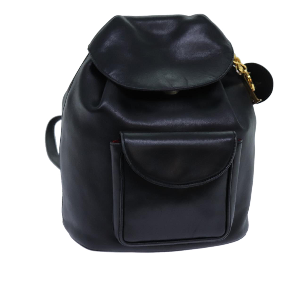 Christian Dior Canage Lady Dior Backpack Leather Black Auth ar11749