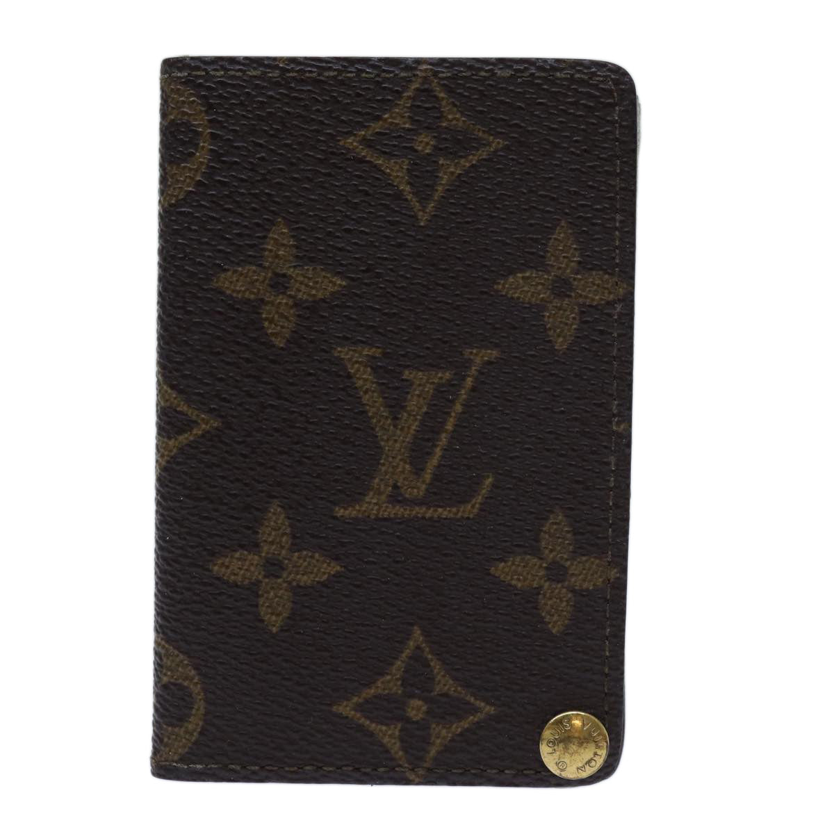 LOUIS VUITTON Monogram Porte Cartes Credit Pression Case M60937 LV Auth ar11758