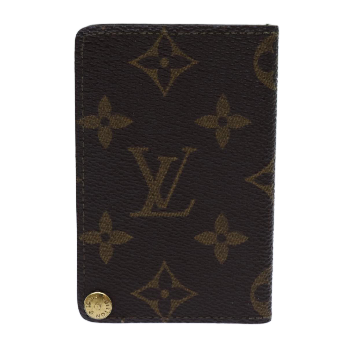 LOUIS VUITTON Monogram Porte Cartes Credit Pression Case M60937 LV Auth ar11758