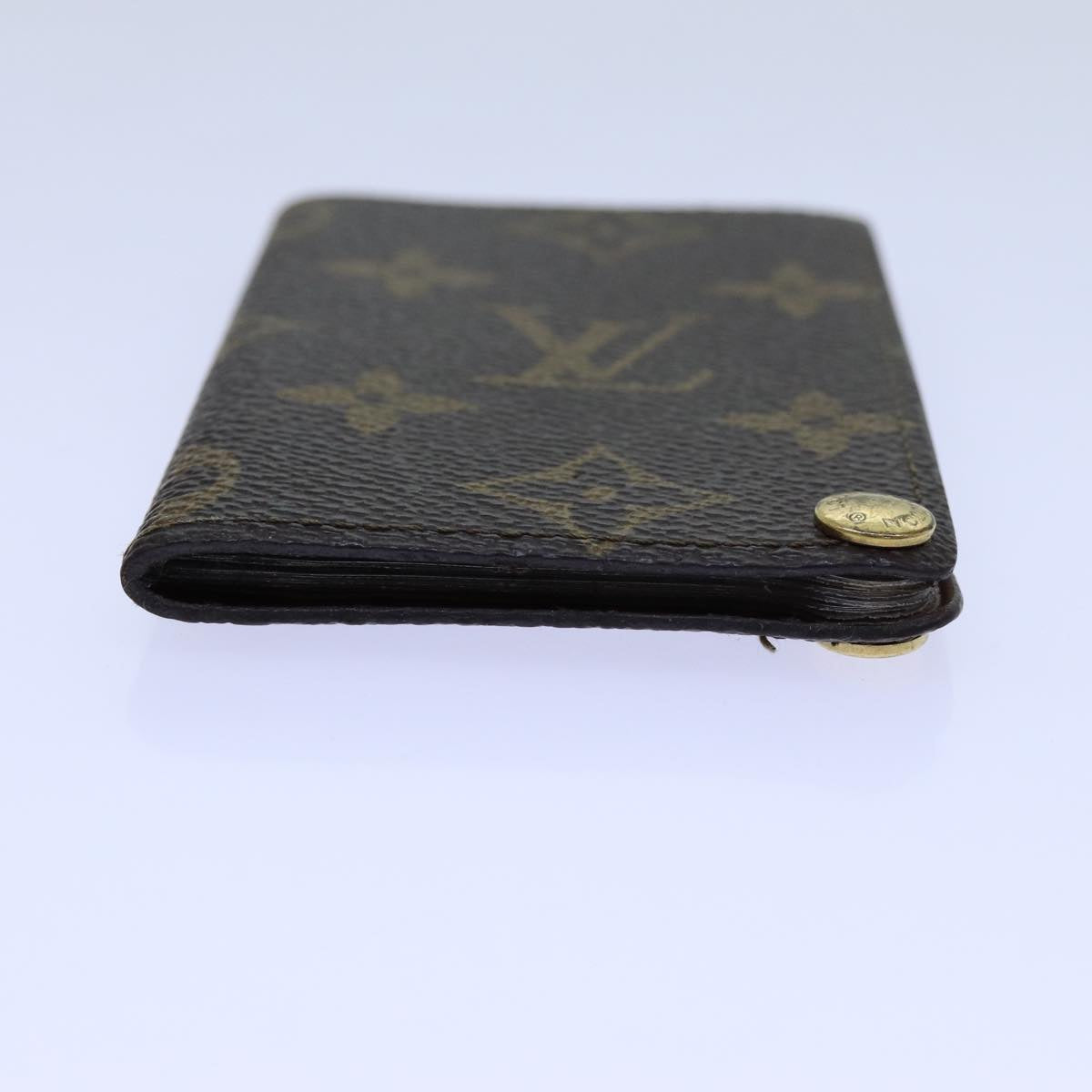 LOUIS VUITTON Monogram Porte Cartes Credit Pression Case M60937 LV Auth ar11758