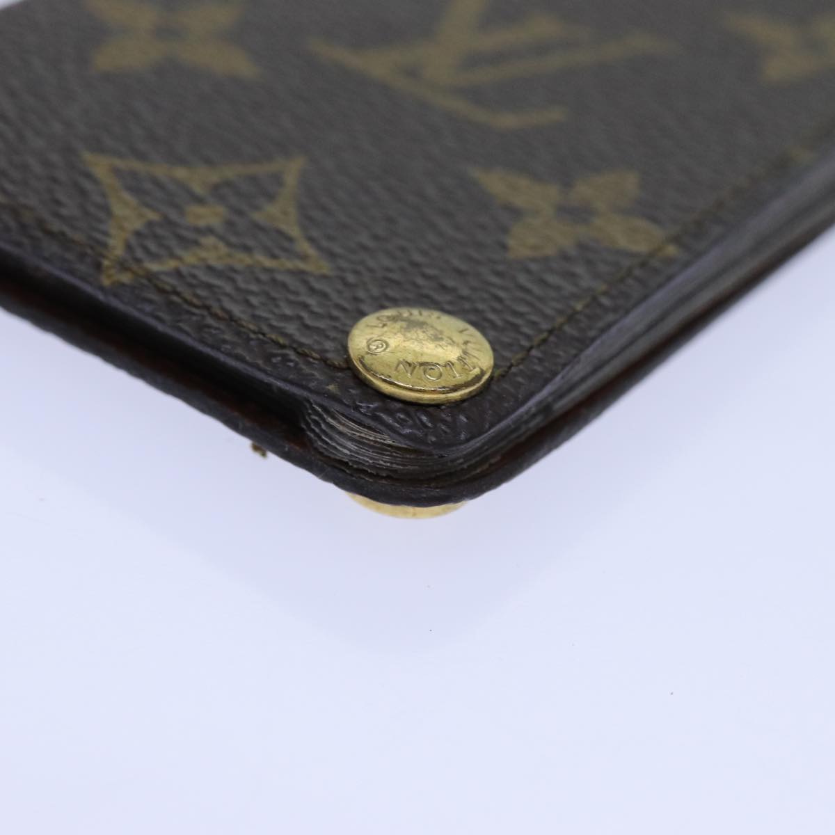 LOUIS VUITTON Monogram Porte Cartes Credit Pression Case M60937 LV Auth ar11758