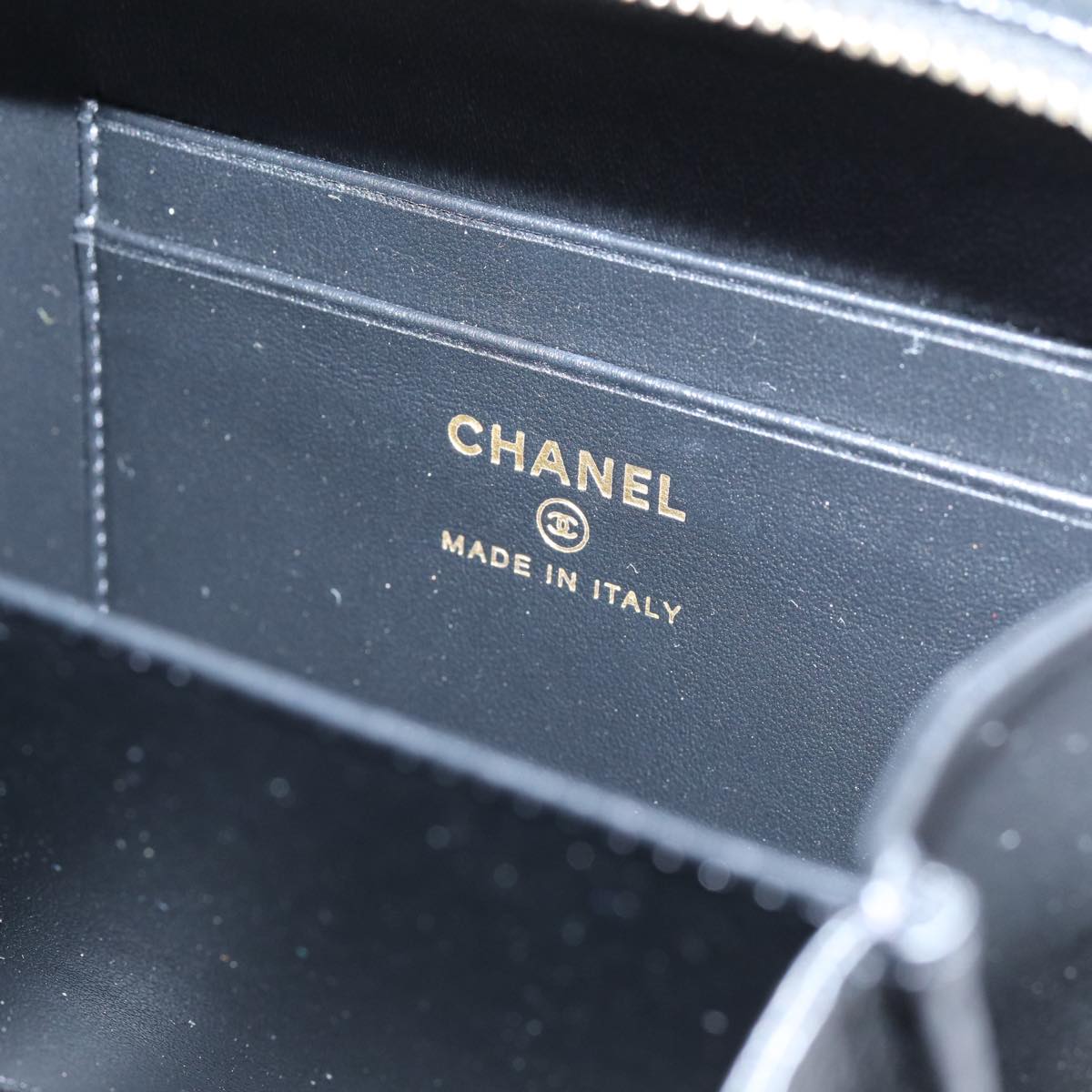 CHANEL Chain CC Figly Mini Shoulder Bag Calf Skin Black A84452 CC Auth ar11762SAV