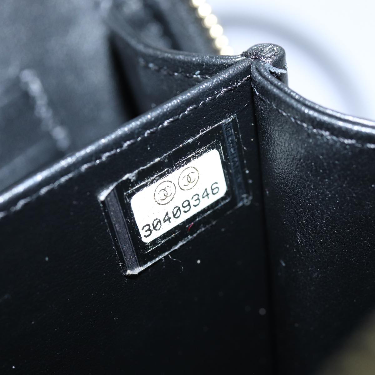 CHANEL Chain CC Figly Mini Shoulder Bag Calf Skin Black A84452 CC Auth ar11762SAV