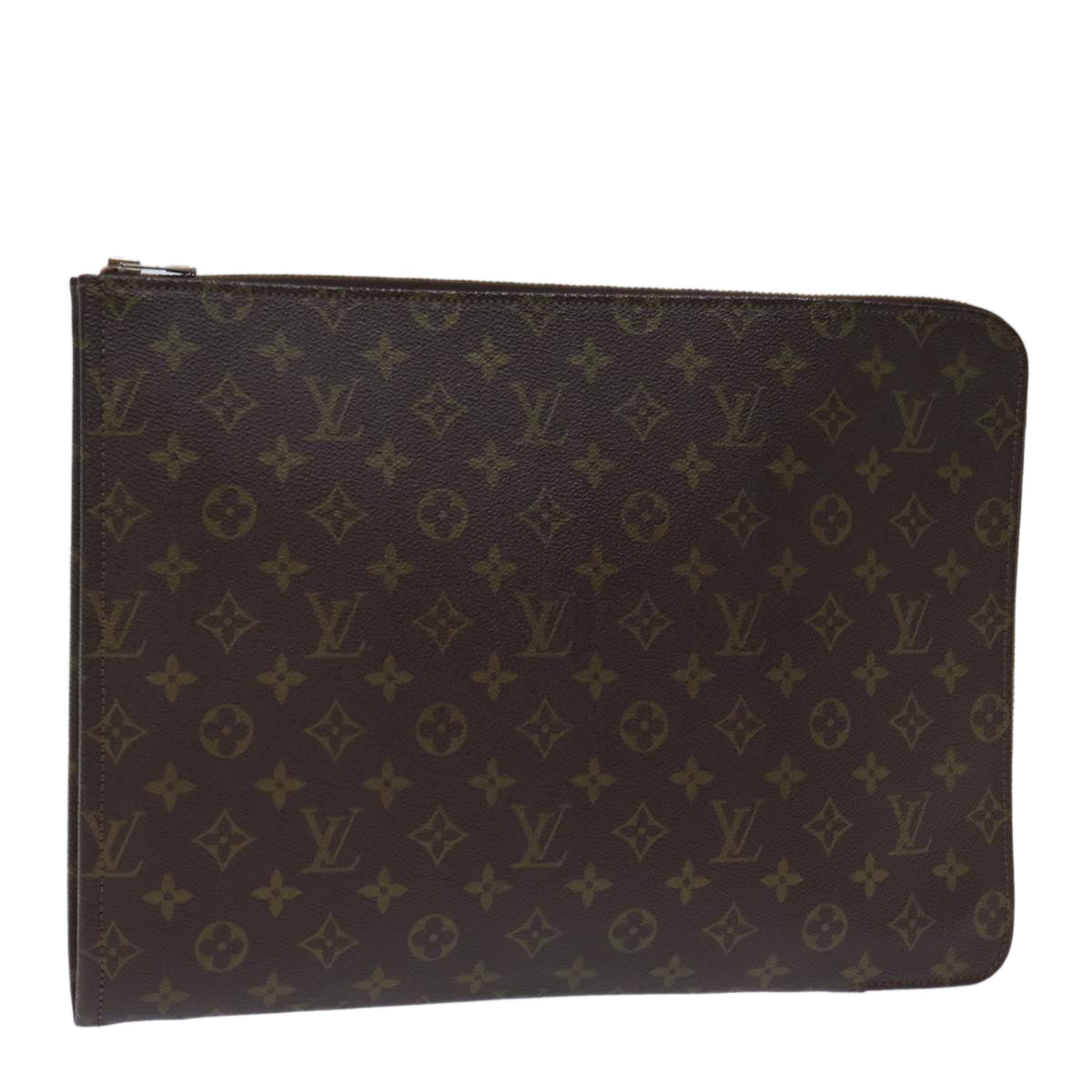 LOUIS VUITTON Monogram Poche Document Briefcase M53400 LV Auth ar11811B