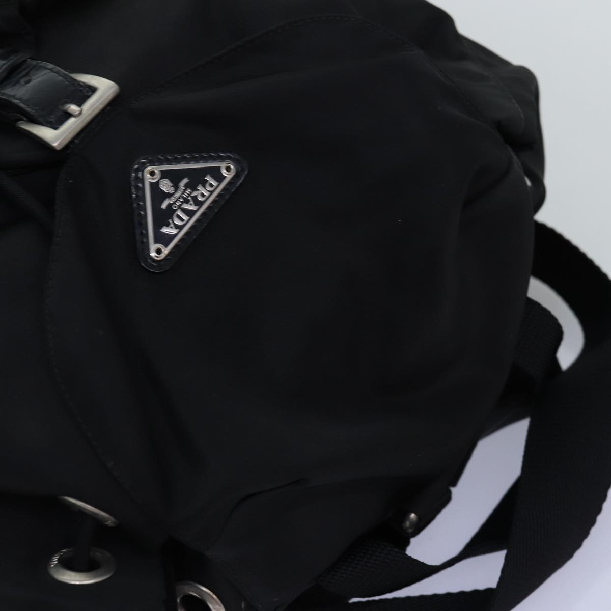 PRADA Backpack Nylon Black Auth ar11823