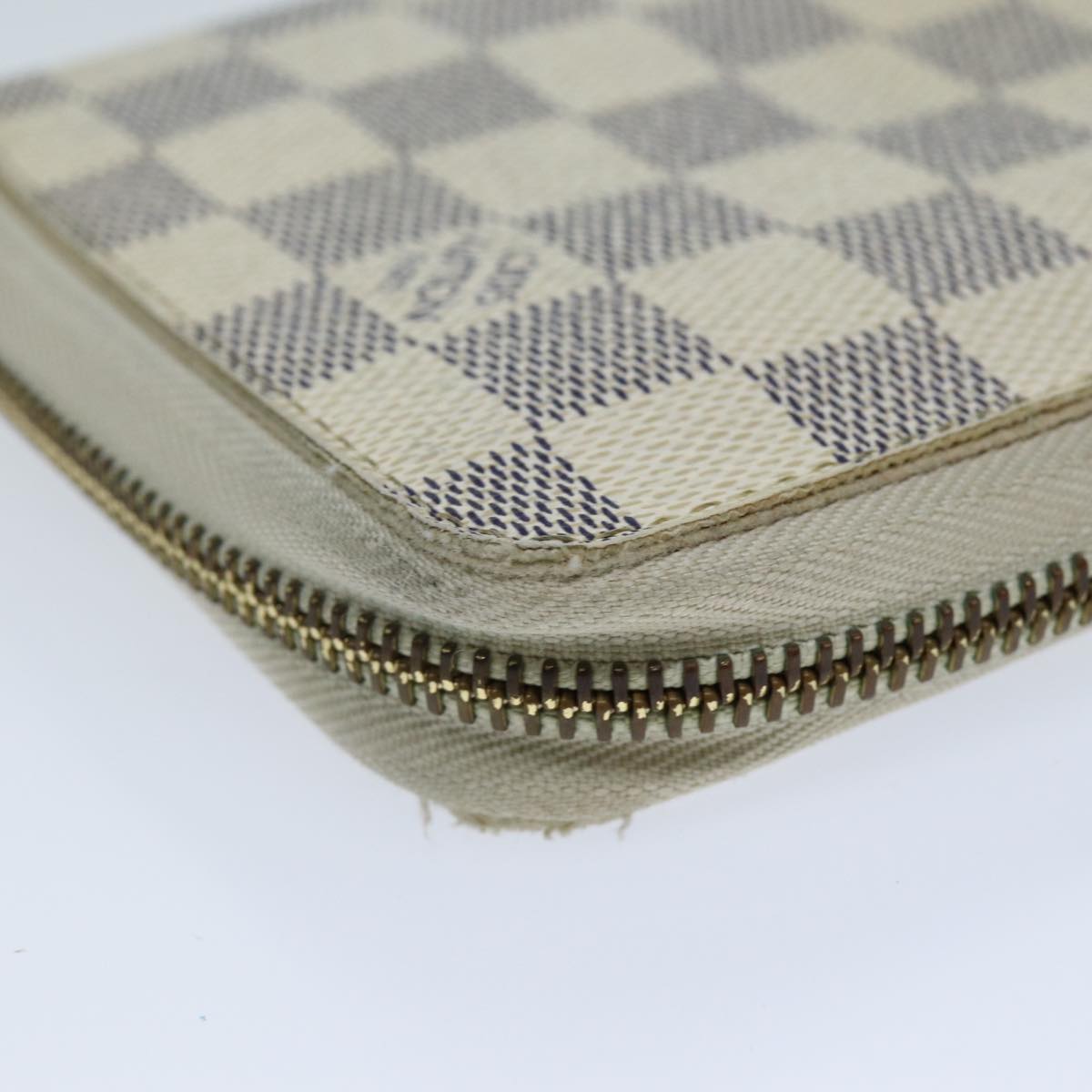 LOUIS VUITTON Damier Azur Zippy Organizer Long Wallet N60012 LV Auth ar11838