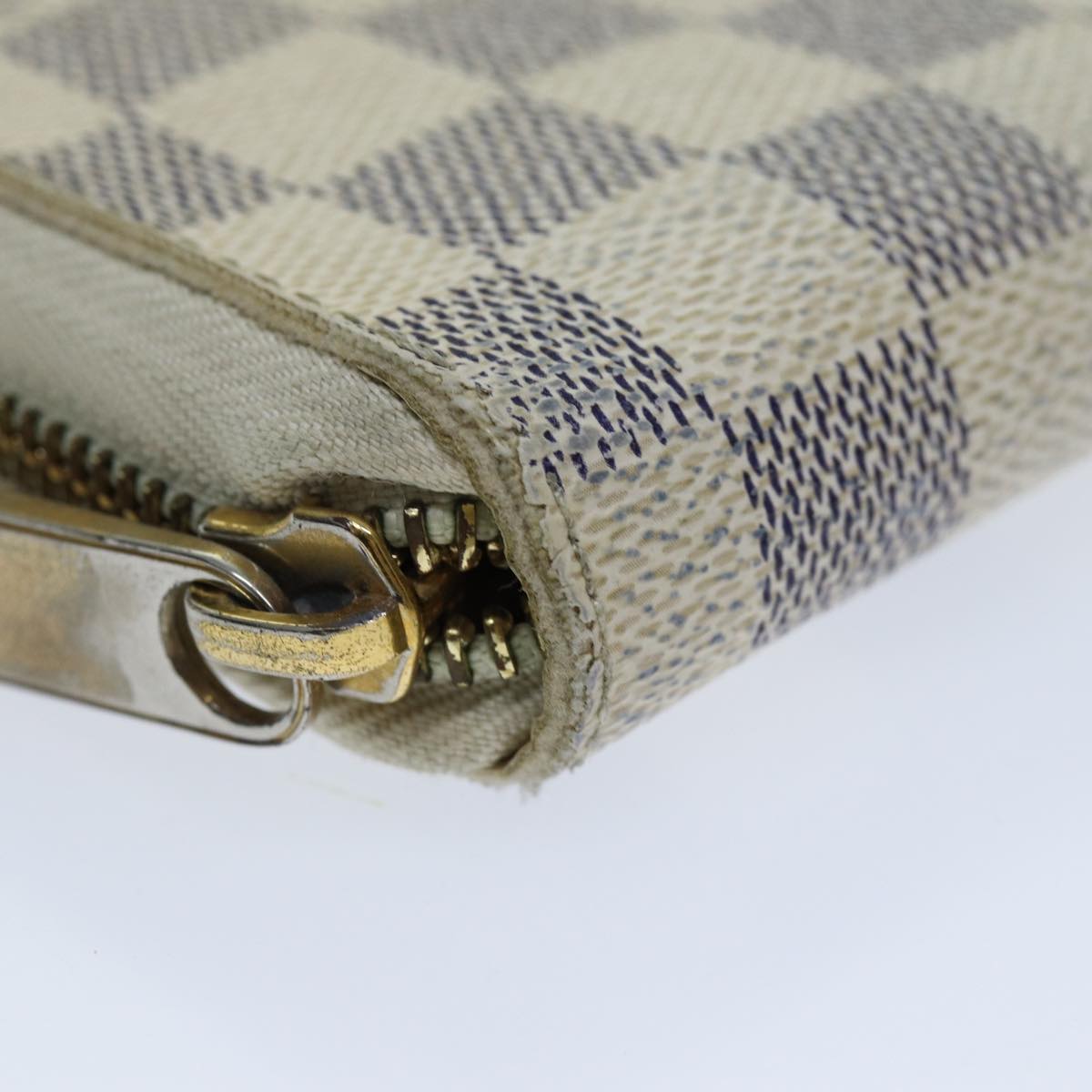 LOUIS VUITTON Damier Azur Zippy Organizer Long Wallet N60012 LV Auth ar11838