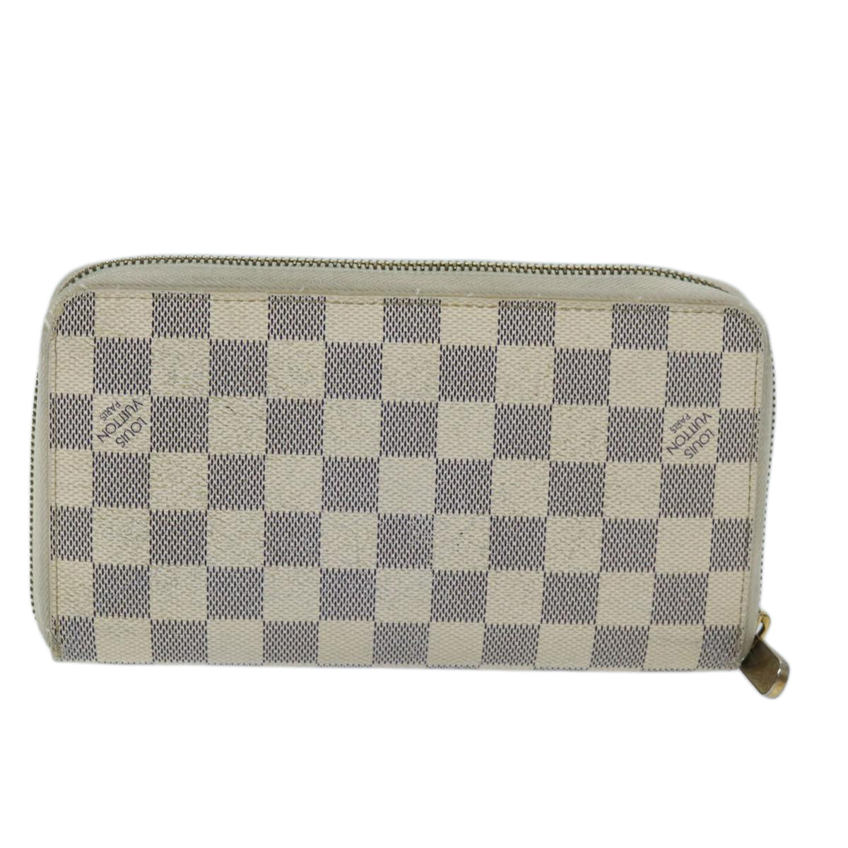 LOUIS VUITTON Damier Azur Zippy Organizer Long Wallet N60012 LV Auth ar11838