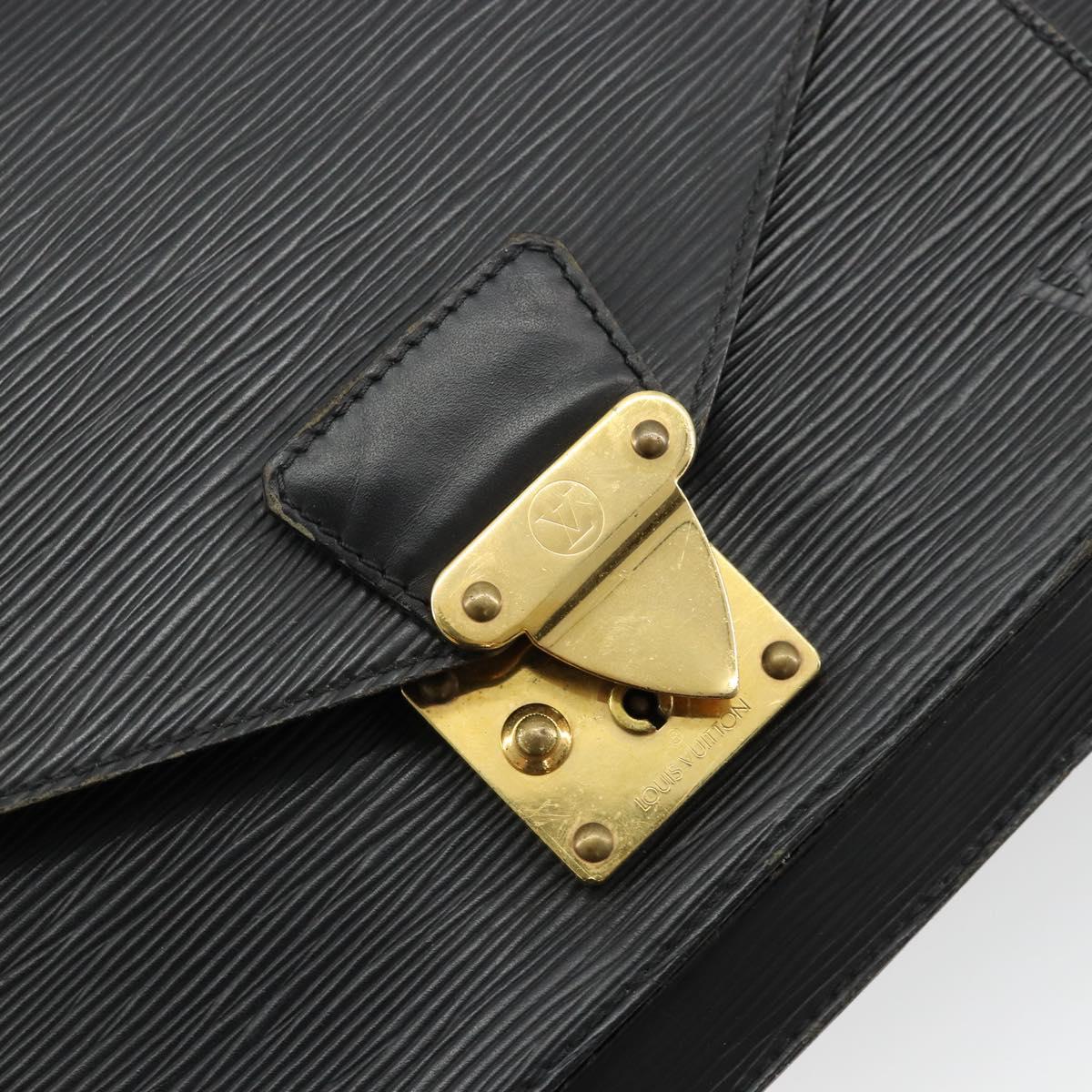 LOUIS VUITTON Epi Monceau 28 Hand Bag Black M52122 LV Auth ar11841