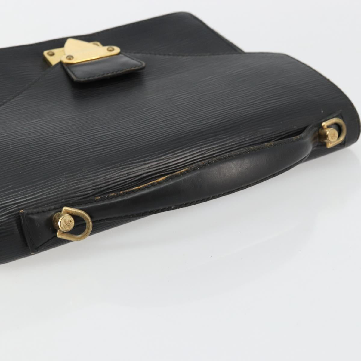 LOUIS VUITTON Epi Monceau 28 Hand Bag Black M52122 LV Auth ar11841