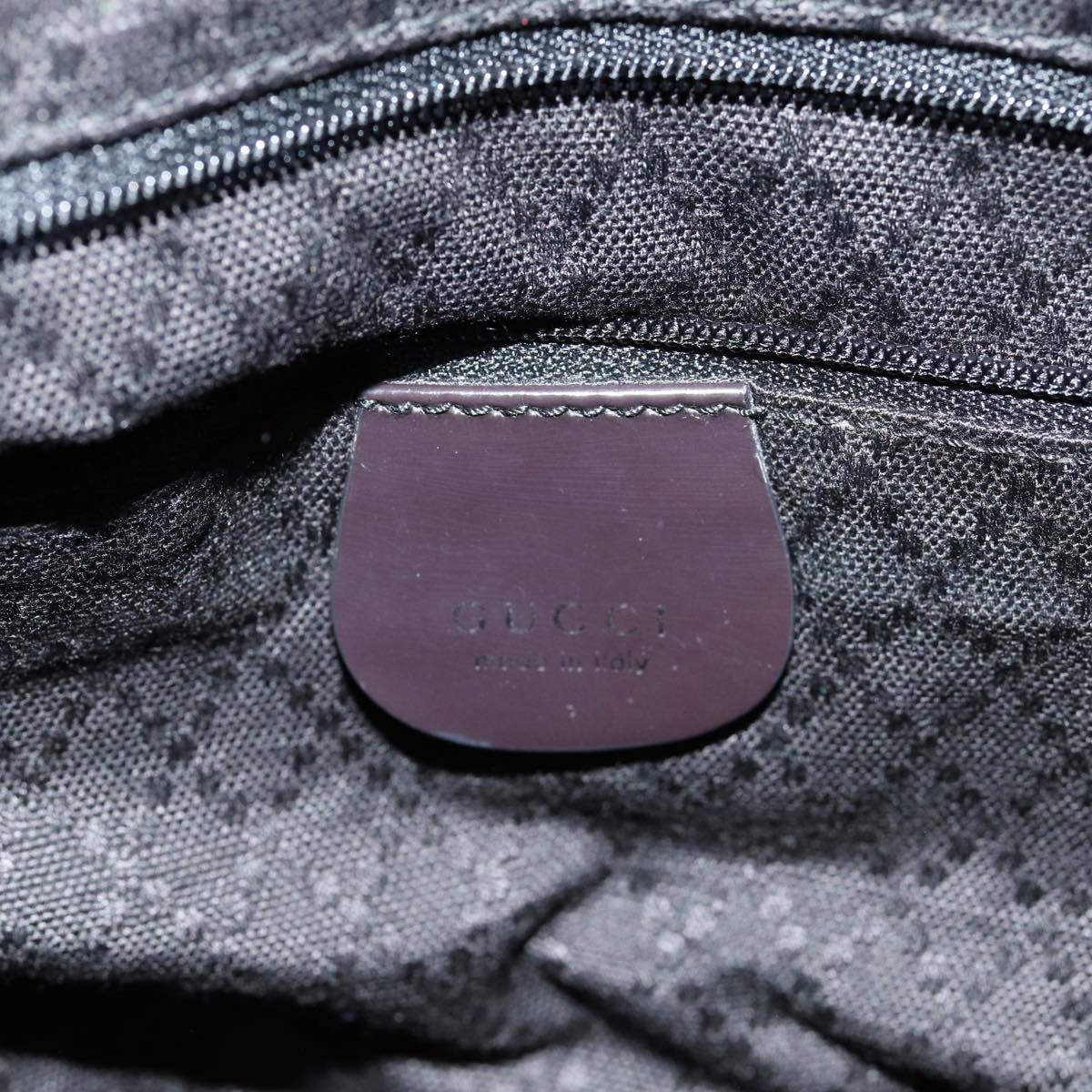 GUCCI Bamboo Hand Bag Nylon Gray 002 2854 0412 5 Auth ar11843