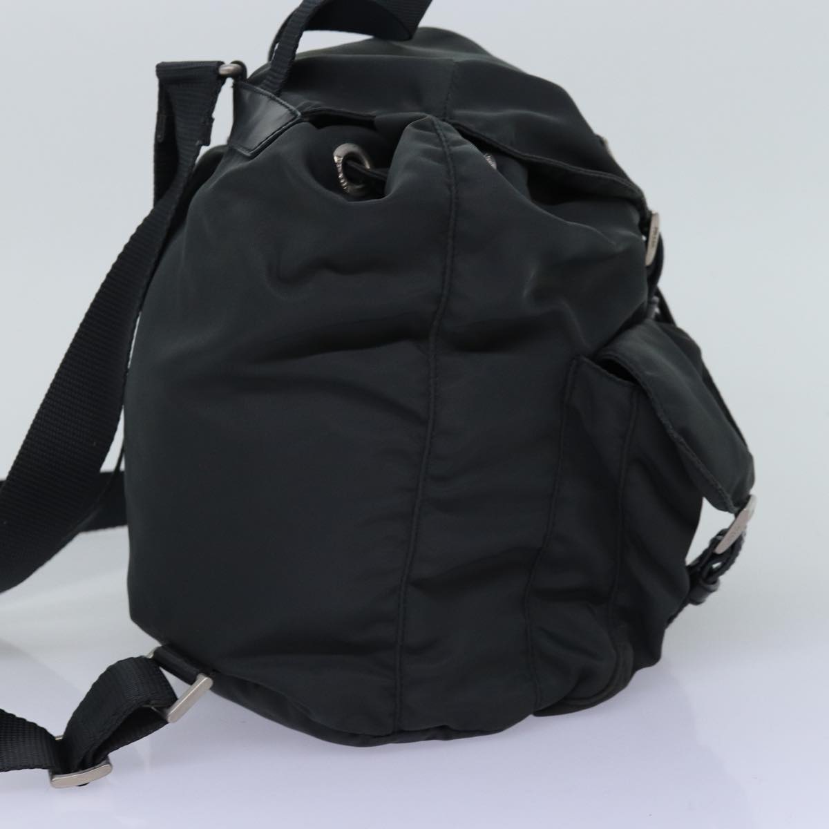 PRADA Backpack Nylon Green Auth ar11863