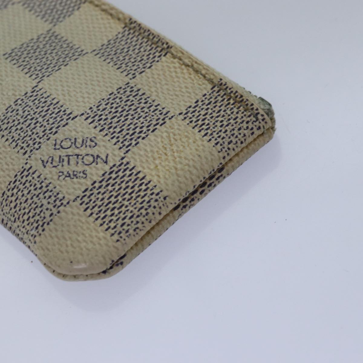 LOUIS VUITTON Damier Azur Coin Purse Wallet 4Set LV Auth ar11891