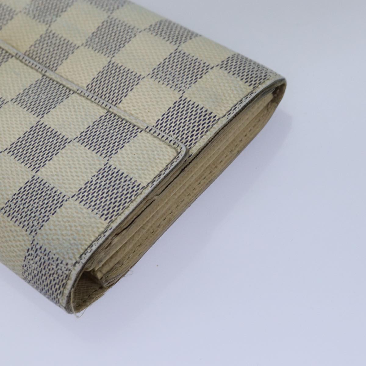 LOUIS VUITTON Damier Azur Coin Purse Wallet 4Set LV Auth ar11891