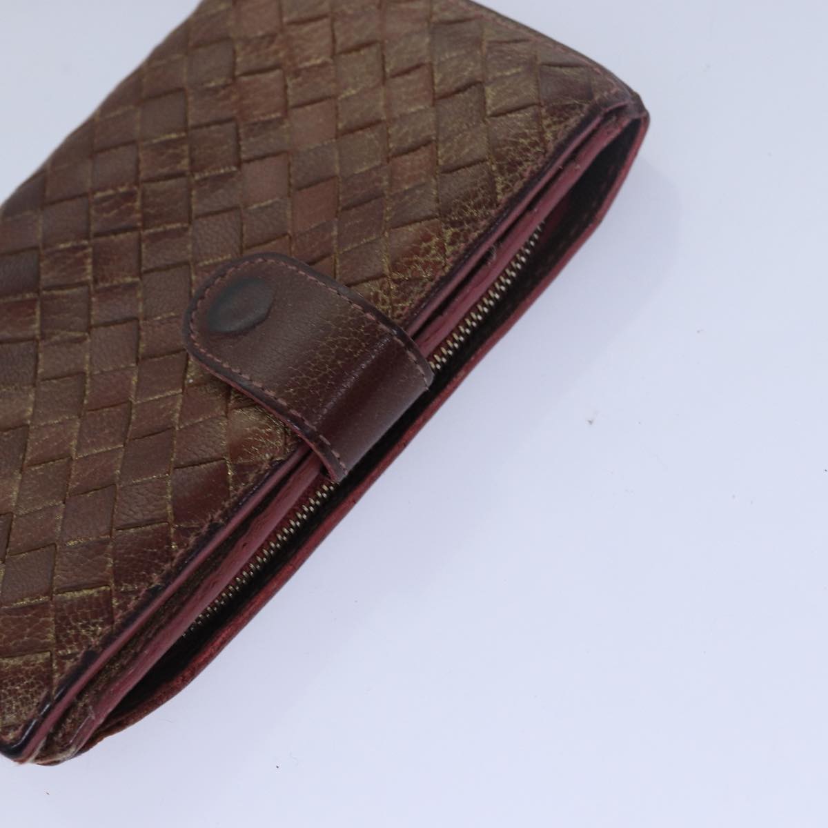 BOTTEGA VENETA INTRECCIATO Wallet Leather 5Set Black Red beige Auth ar11901