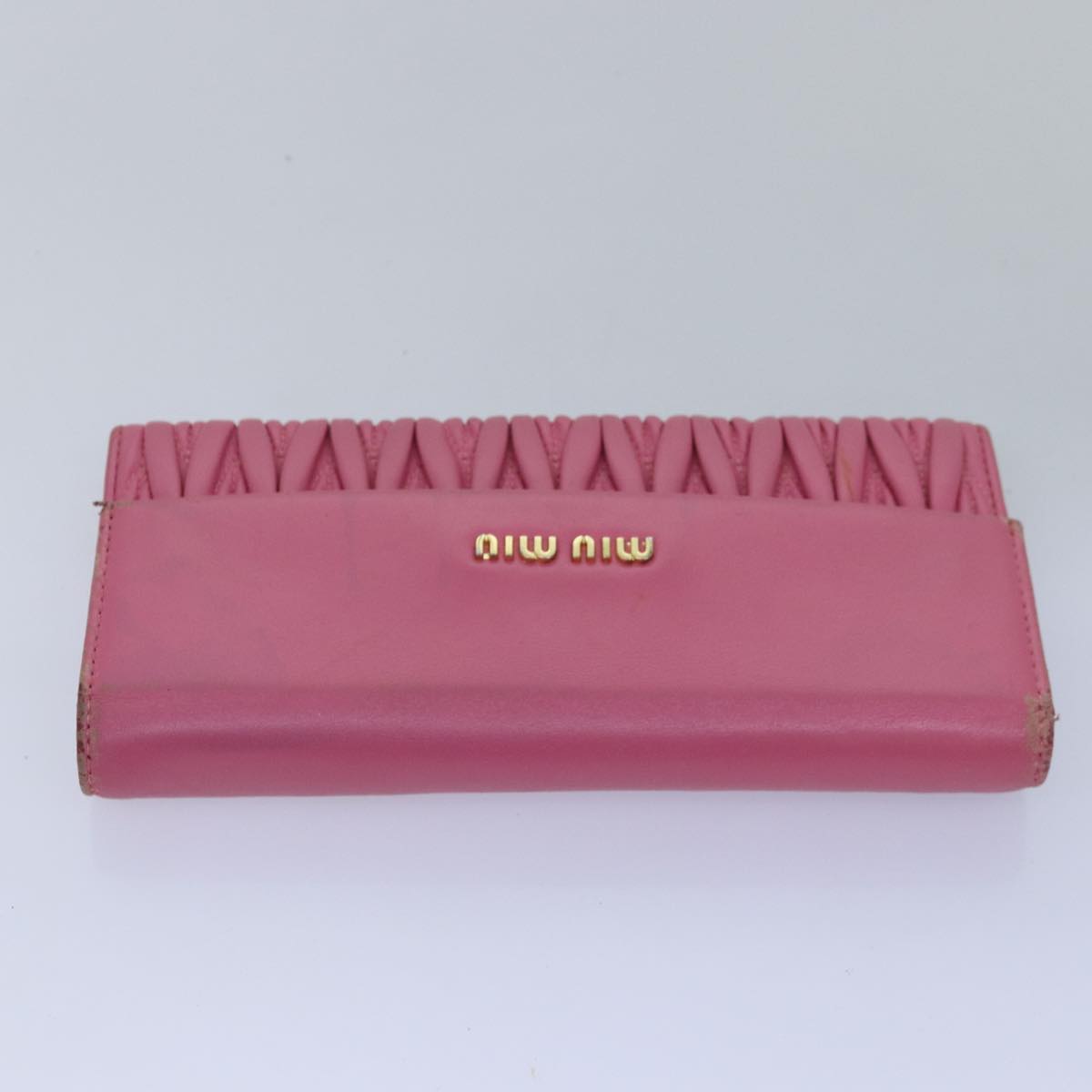 Miu Miu Wallet Enamel Leather 7Set Pink Navy black Auth ar11906