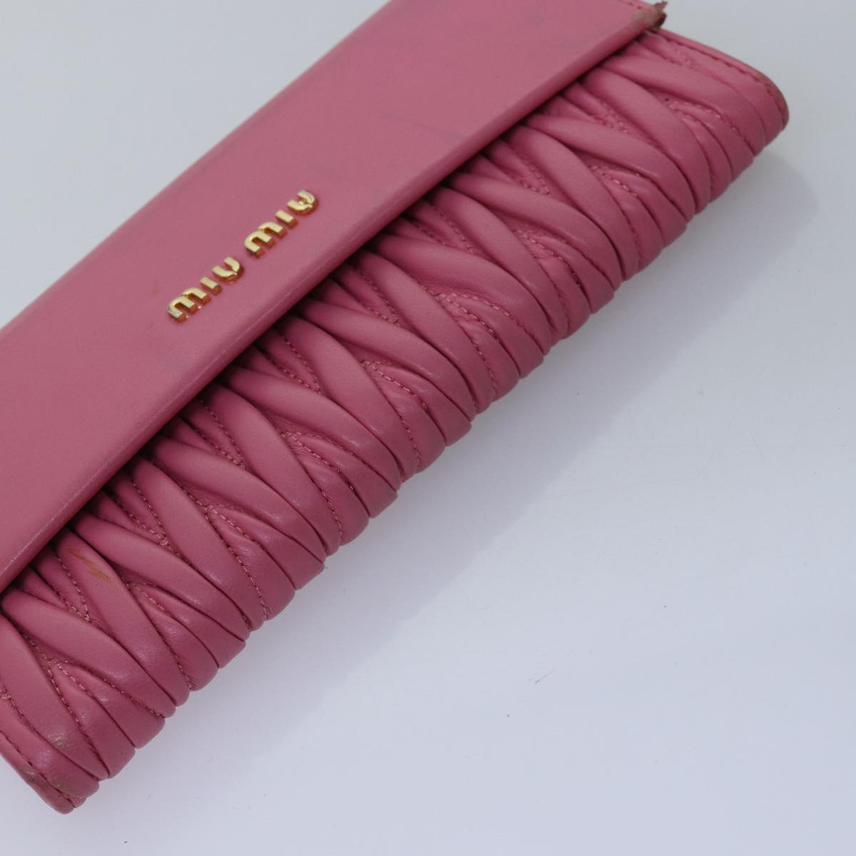 Miu Miu Wallet Enamel Leather 7Set Pink Navy black Auth ar11906