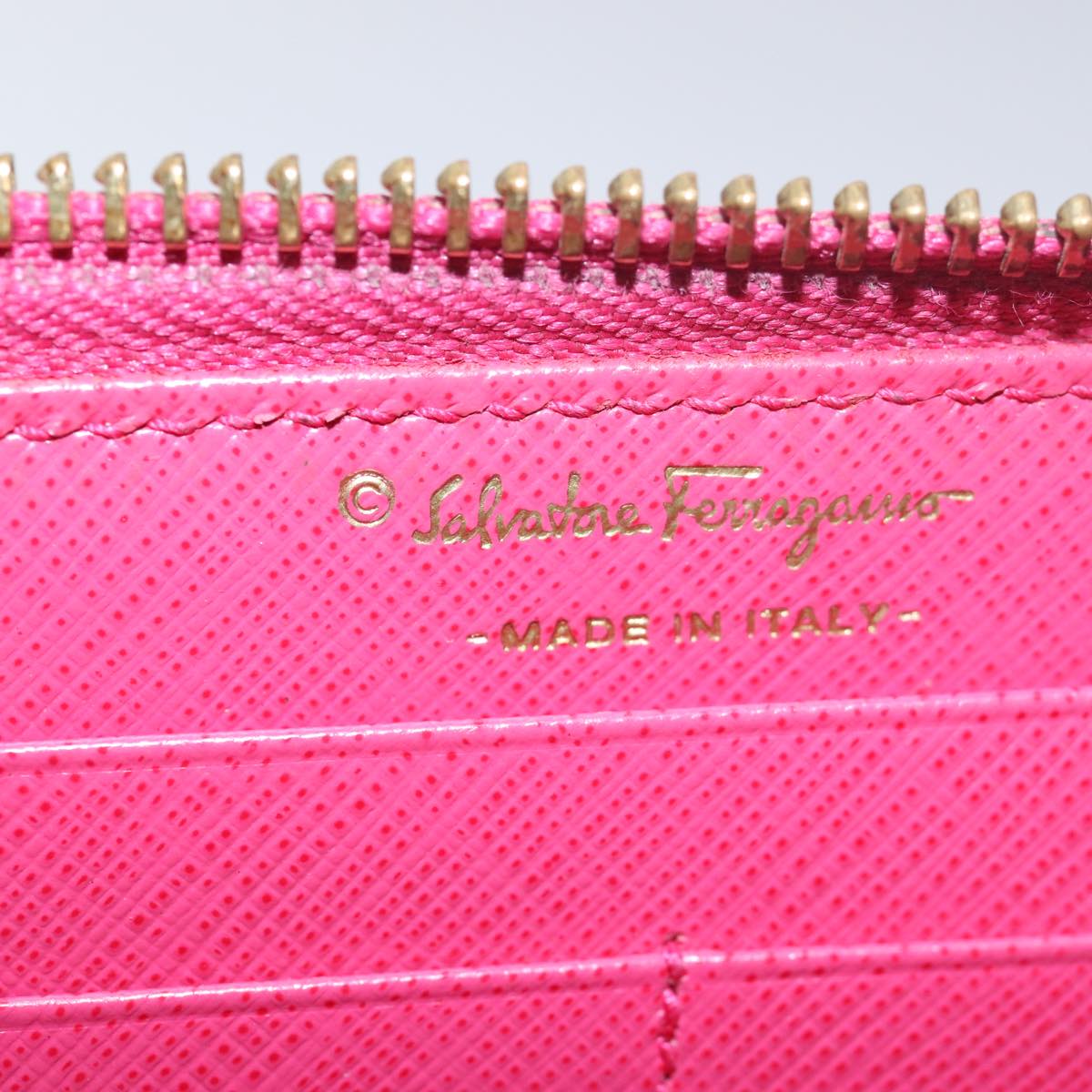 Salvatore Ferragamo Wallet Leather 5Set Pink Black gray Auth ar11907