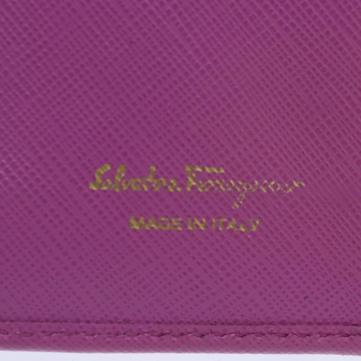 Salvatore Ferragamo Wallet Leather 5Set Pink Black gray Auth ar11907