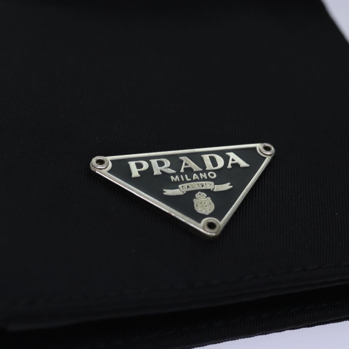 PRADA Coin Purse Nylon Black Auth ar11917B