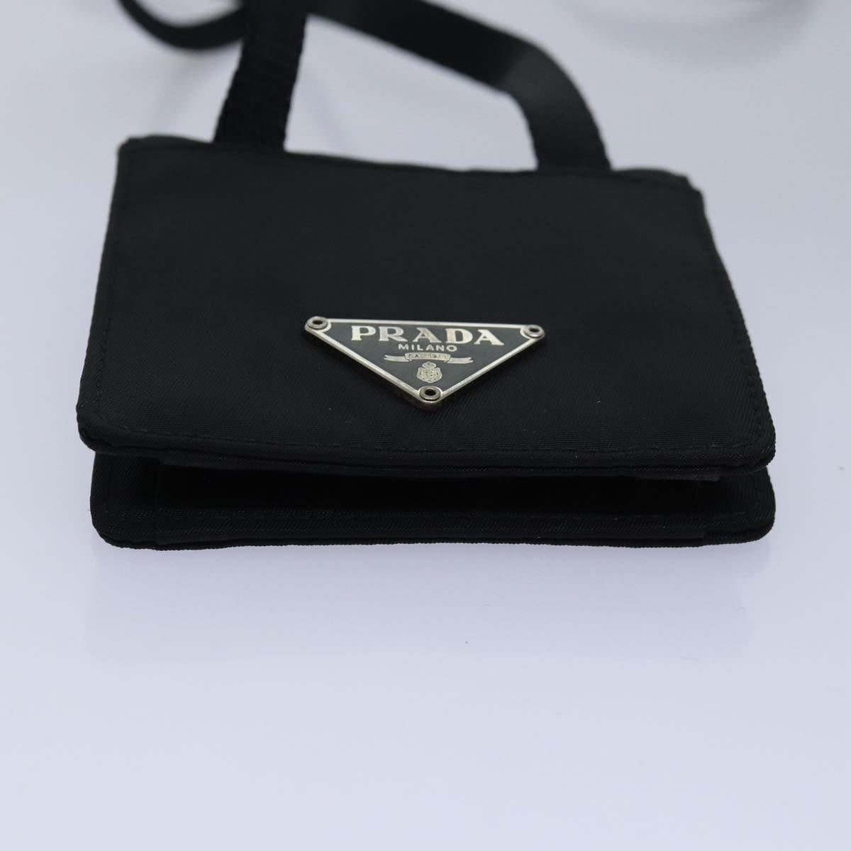 PRADA Coin Purse Nylon Black Auth ar11917B