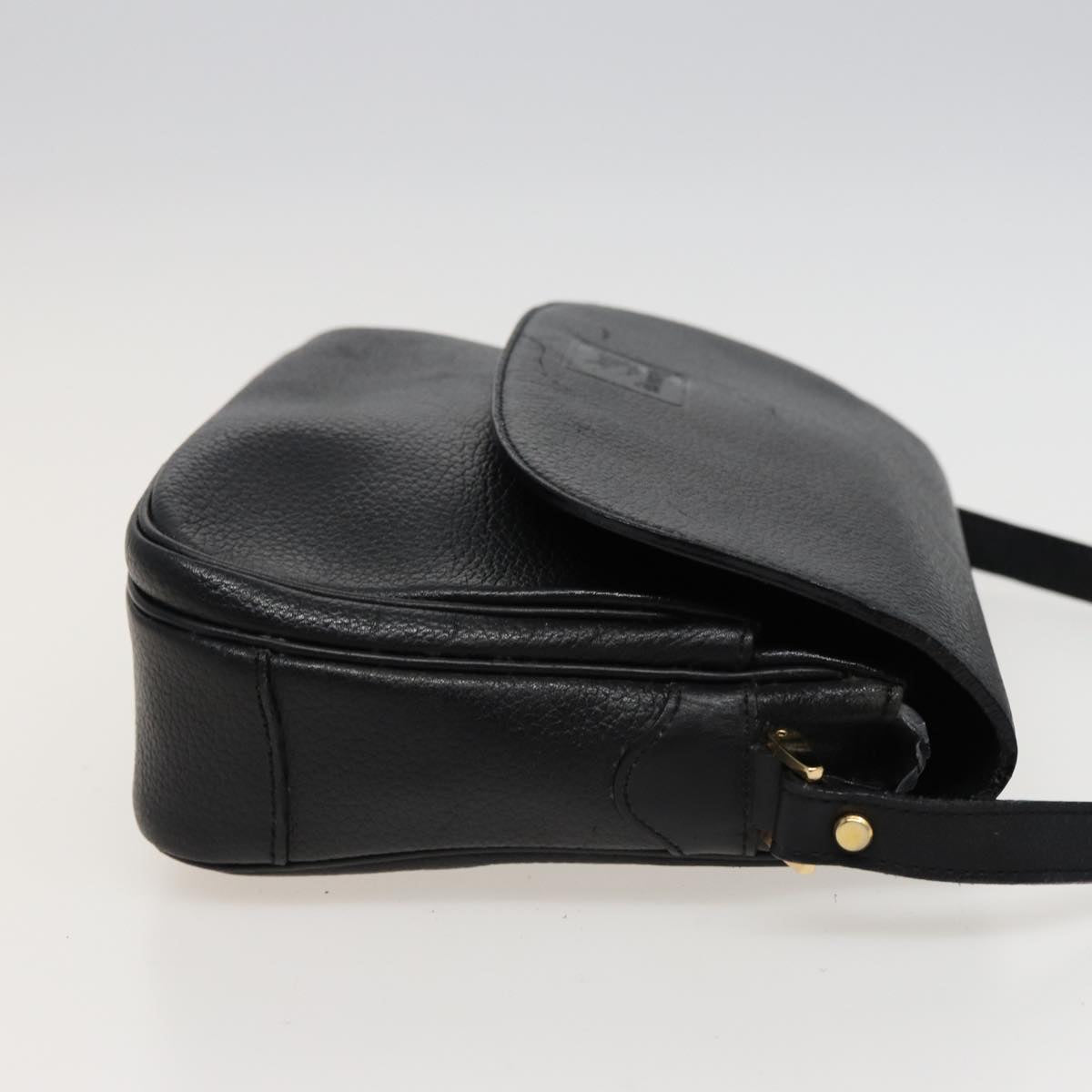 Burberrys Shoulder Bag Leather Black Auth ar11985