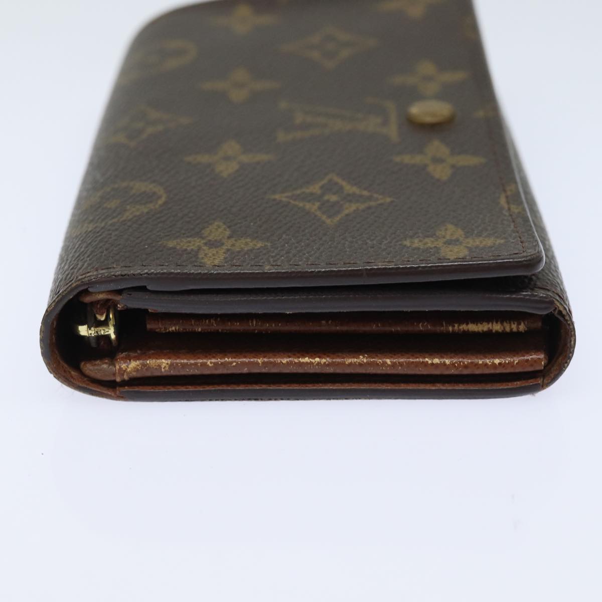 LOUIS VUITTON Monogram Porte Monnaie Billets Tresor Wallet M61730 Auth ar12066