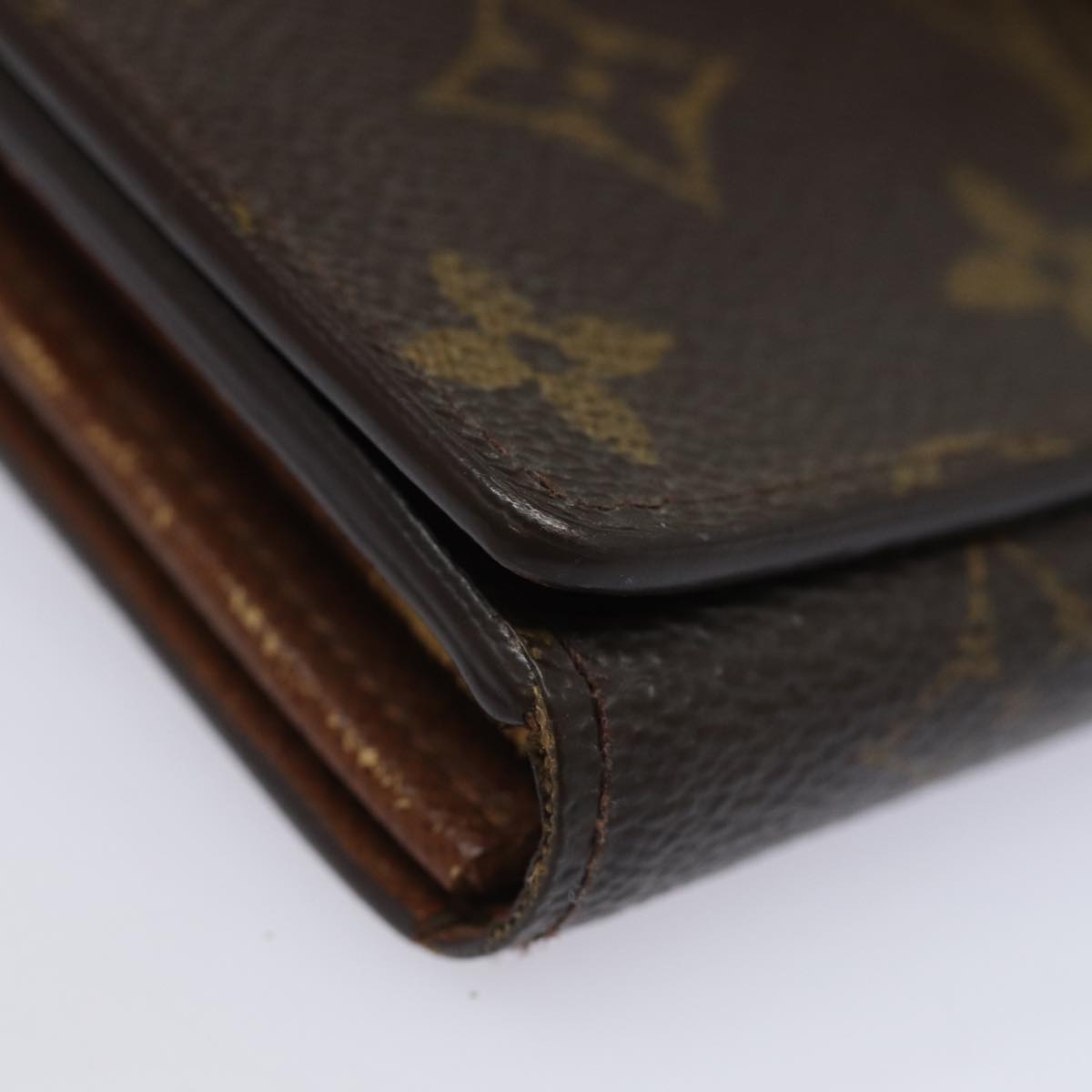 LOUIS VUITTON Monogram Porte Monnaie Billets Tresor Wallet M61730 Auth ar12066