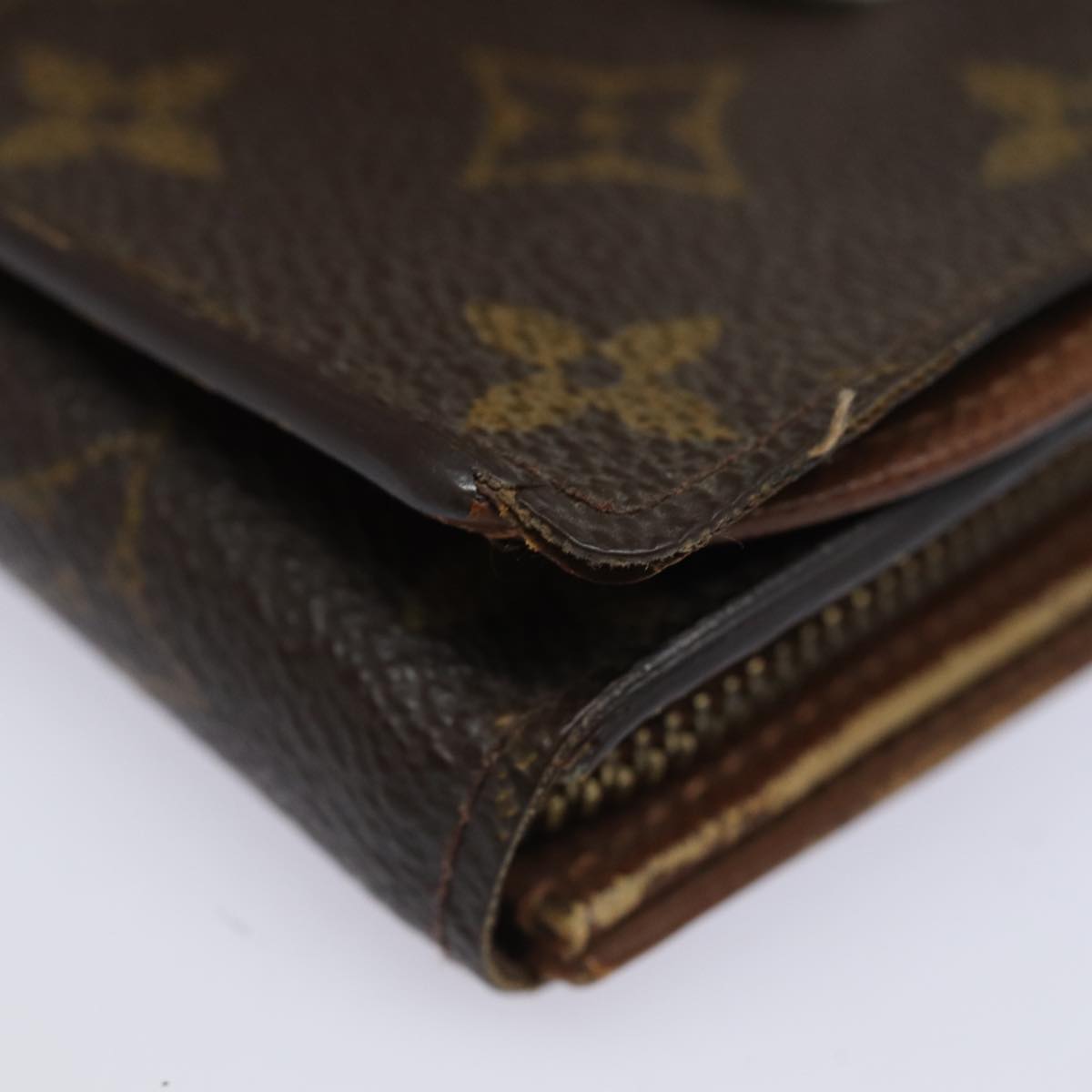 LOUIS VUITTON Monogram Porte Monnaie Billets Tresor Wallet M61730 Auth ar12066