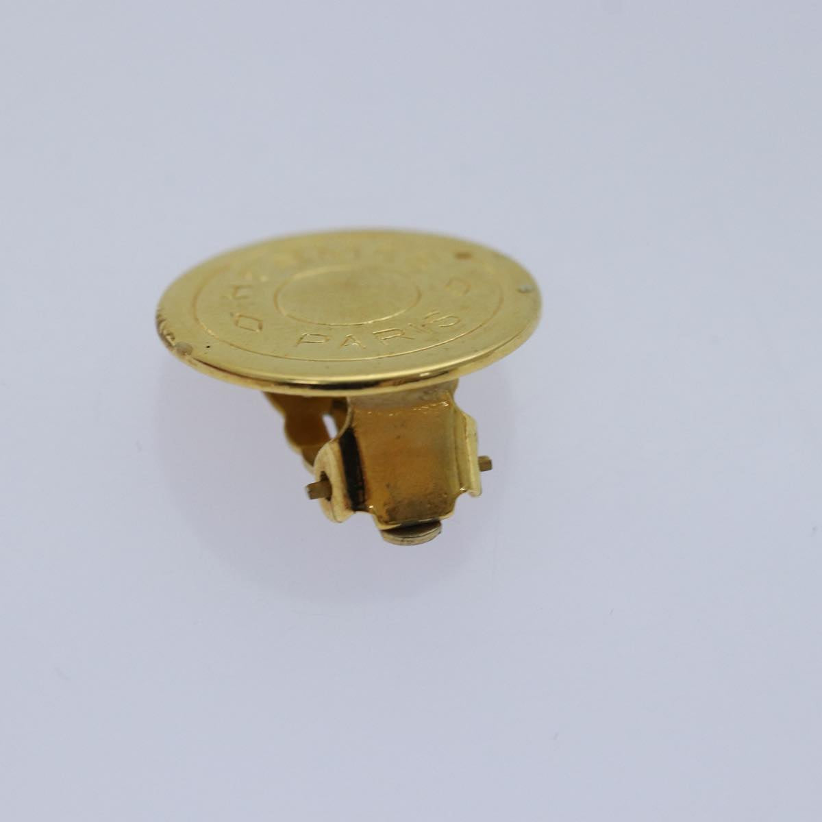 HERMES Serie Earring Gold Auth ar12109