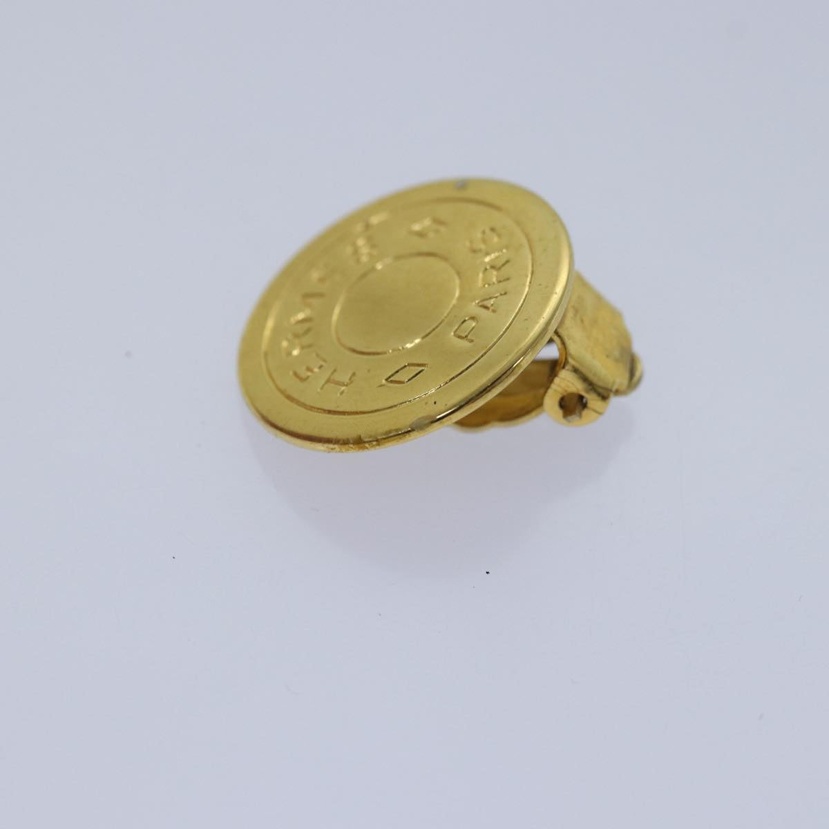 HERMES Serie Earring Gold Auth ar12109