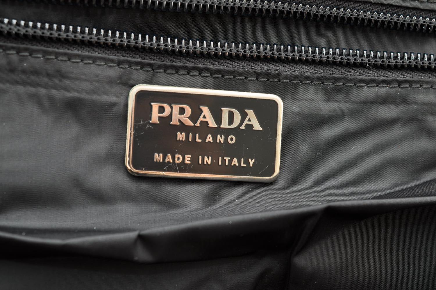 PRADA Hand Bag Nylon Black Auth ar1221