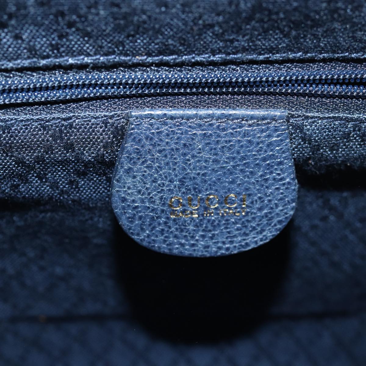 GUCCI Bamboo Backpack Suede Navy 003 1705 0030 Auth ar12212