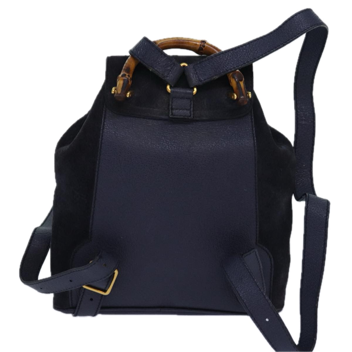 GUCCI Bamboo Backpack Suede Navy 003 1705 0030 Auth ar12212