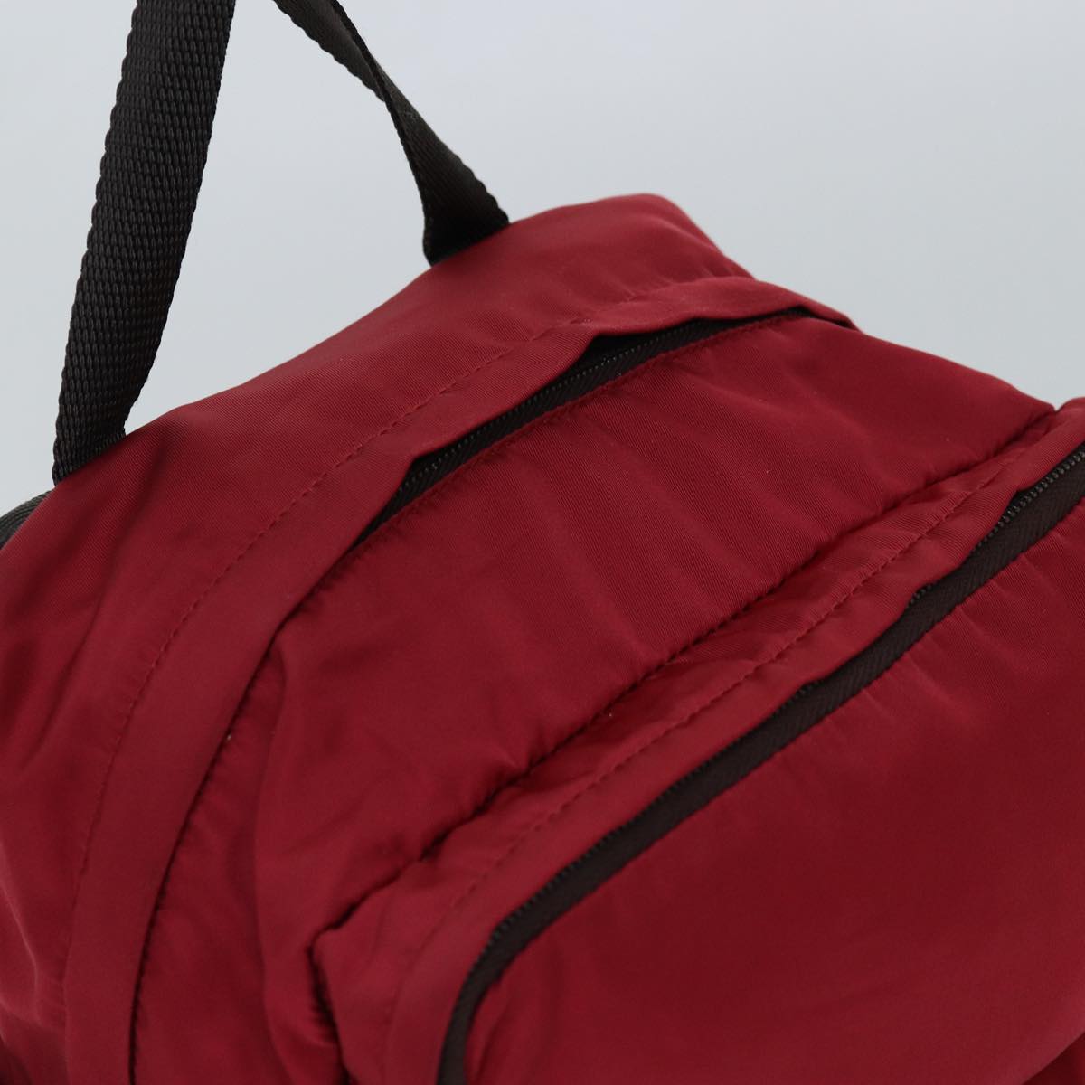 PRADA Backpack Nylon Red Auth ar12280