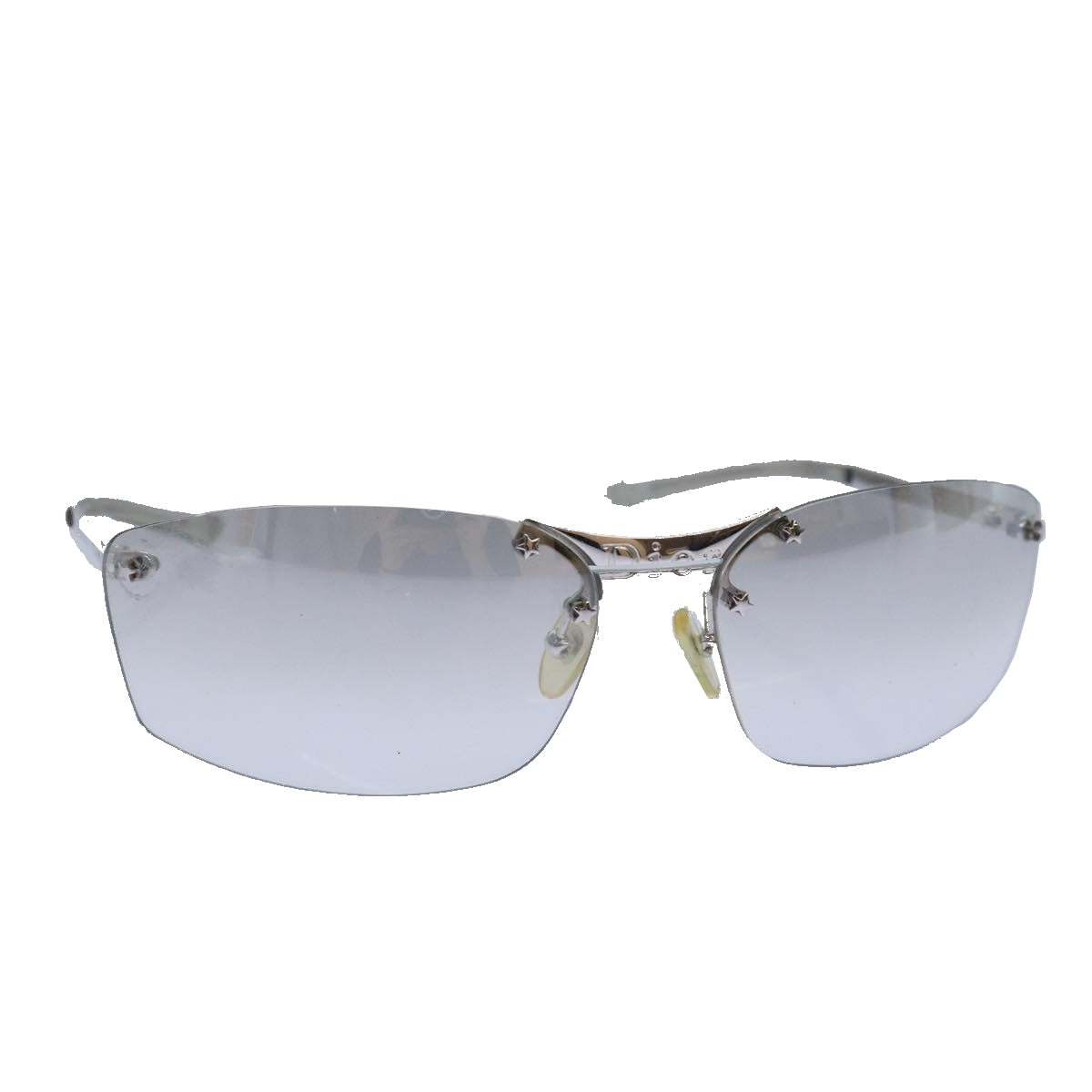 Christian Dior Sunglasses Silver Auth ar12346