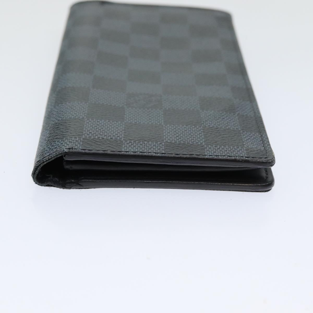 LOUIS VUITTON Damier Cobalt Brazza Portefeuille Long Wallet N63243 Auth ar12423