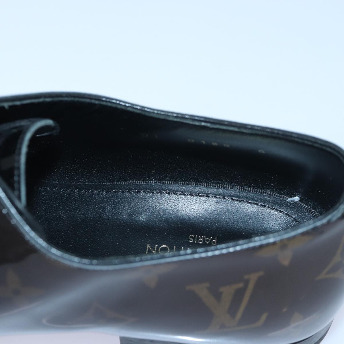 LOUIS VUITTON Monogram Richelieu Derby Shoes shoes Size 6 Brown LV Auth ar12448