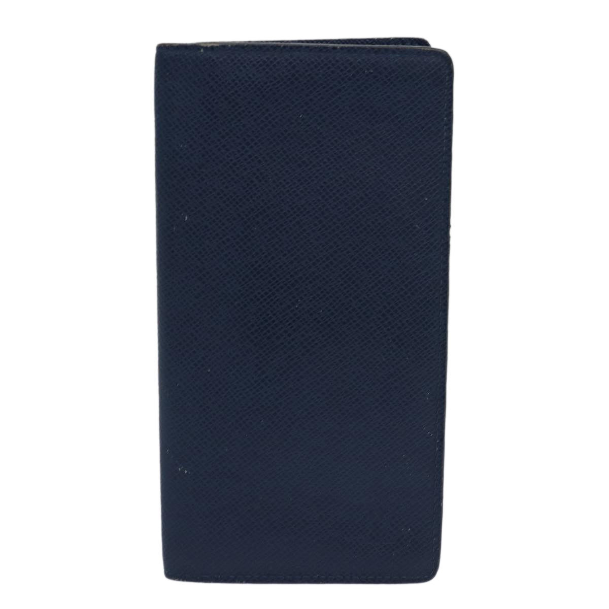 LOUIS VUITTON Taiga Long Wallet Navy LV Auth ar12457