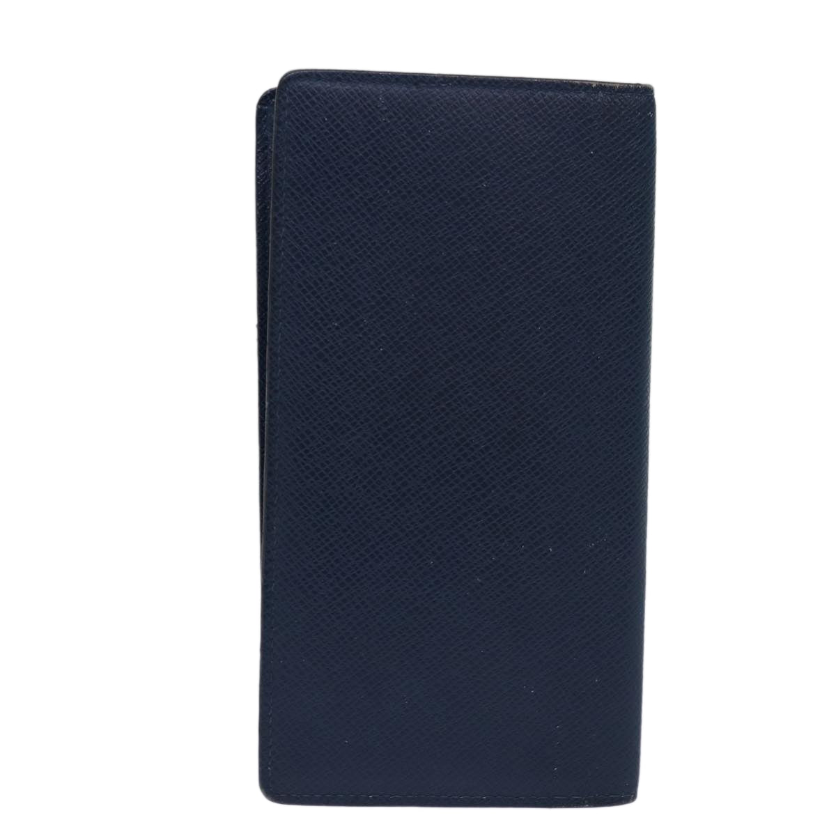 LOUIS VUITTON Taiga Long Wallet Navy LV Auth ar12457