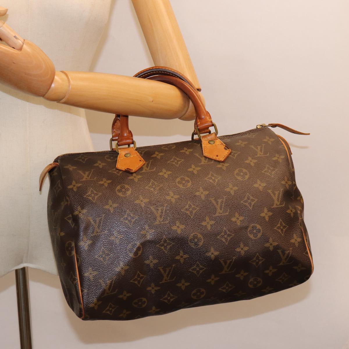 LOUIS VUITTON Monogram Speedy 30 Hand Bag M41526 LV Auth ar12514