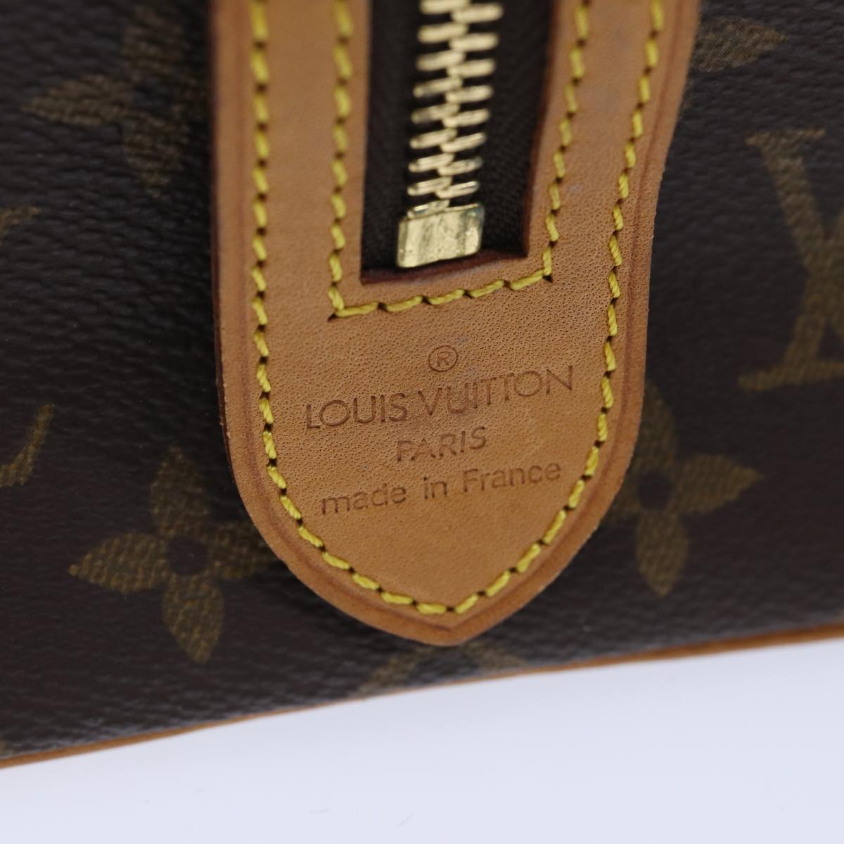 LOUIS VUITTON Monogram Trousse Patte Pression Cosmetic Pouch M47636 Auth ar12515