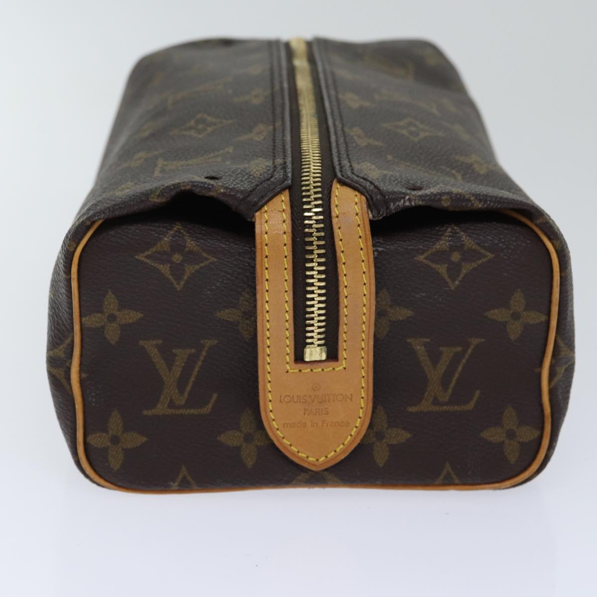 LOUIS VUITTON Monogram Trousse Patte Pression Cosmetic Pouch M47636 Auth ar12515